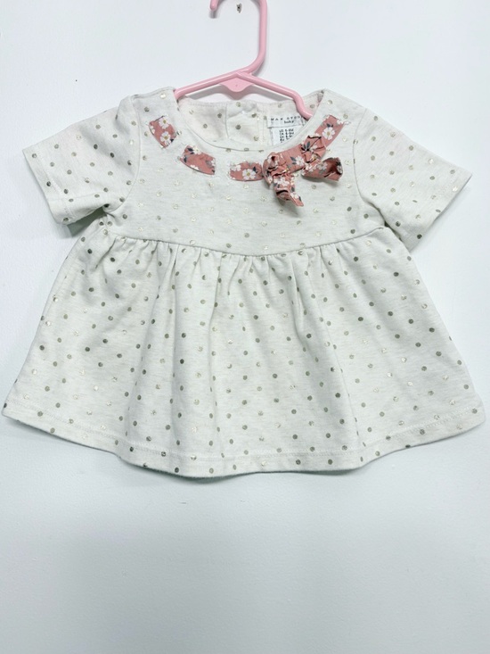 Max Studio Other - Max Studio Baby 6-9M Polka Dot Dress 🤍 Bow Detail Cute Outfit